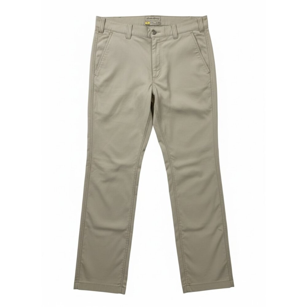Eddie Bauer Travex Men's Nylon Outdoor Pants, 36 x 32, Tan, Zip Pockets, Comfort